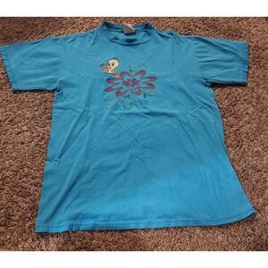 Vintage 90s Tweety Bird‎ Looney Tunes T Shirt Size Medium 1998 USA Made